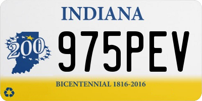 IN license plate 975PEV