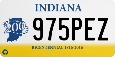 IN license plate 975PEZ