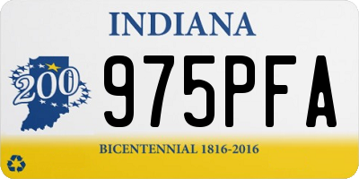 IN license plate 975PFA