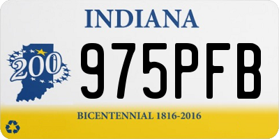 IN license plate 975PFB