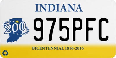IN license plate 975PFC