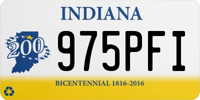 IN license plate 975PFI