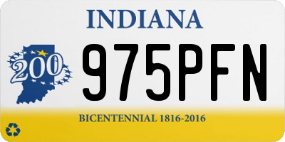 IN license plate 975PFN