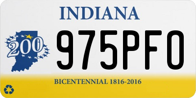 IN license plate 975PFO