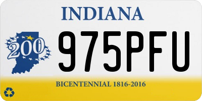 IN license plate 975PFU