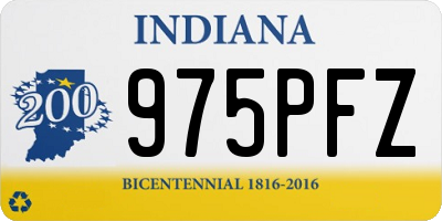 IN license plate 975PFZ