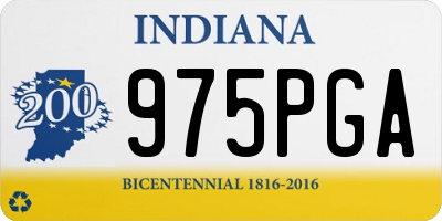 IN license plate 975PGA