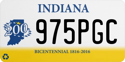 IN license plate 975PGC