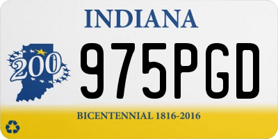 IN license plate 975PGD