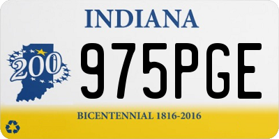 IN license plate 975PGE