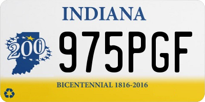 IN license plate 975PGF