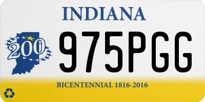 IN license plate 975PGG