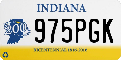 IN license plate 975PGK
