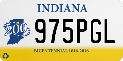 IN license plate 975PGL