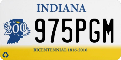 IN license plate 975PGM