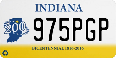 IN license plate 975PGP