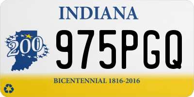 IN license plate 975PGQ
