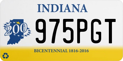 IN license plate 975PGT