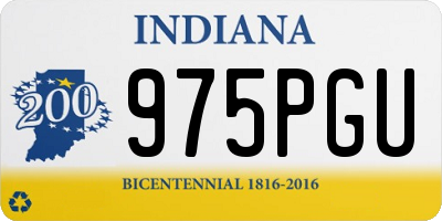 IN license plate 975PGU