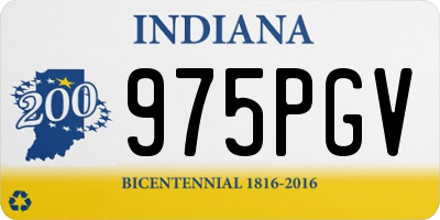 IN license plate 975PGV