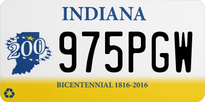 IN license plate 975PGW
