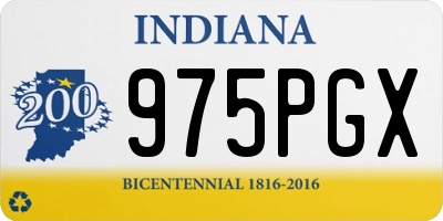 IN license plate 975PGX