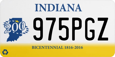IN license plate 975PGZ
