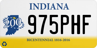 IN license plate 975PHF