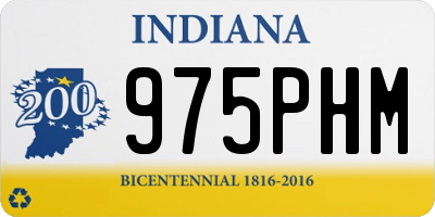 IN license plate 975PHM
