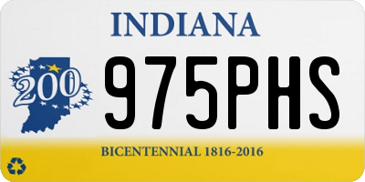 IN license plate 975PHS