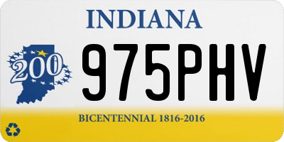 IN license plate 975PHV