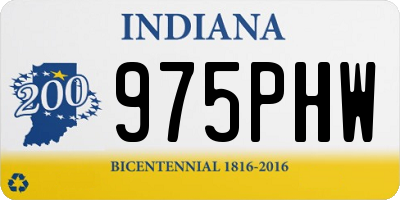 IN license plate 975PHW