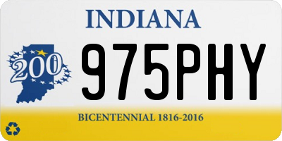 IN license plate 975PHY