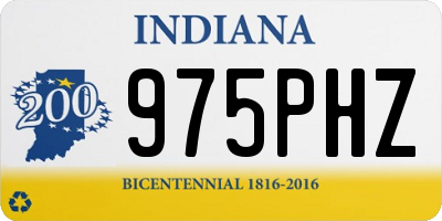 IN license plate 975PHZ
