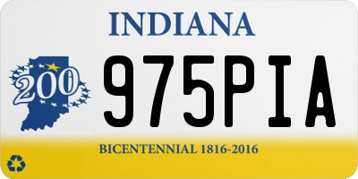 IN license plate 975PIA