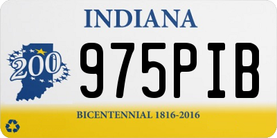 IN license plate 975PIB