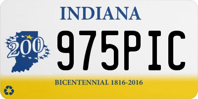 IN license plate 975PIC