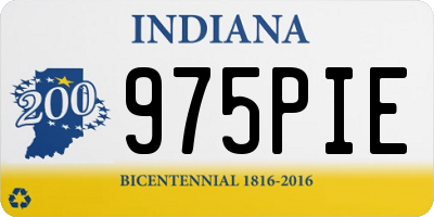 IN license plate 975PIE