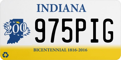 IN license plate 975PIG
