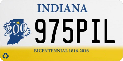 IN license plate 975PIL