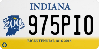 IN license plate 975PIO