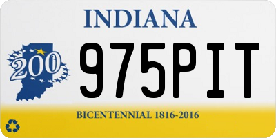 IN license plate 975PIT