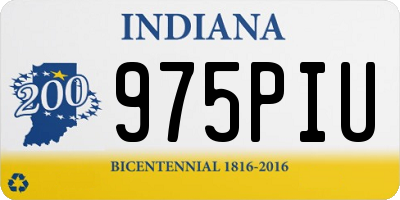 IN license plate 975PIU