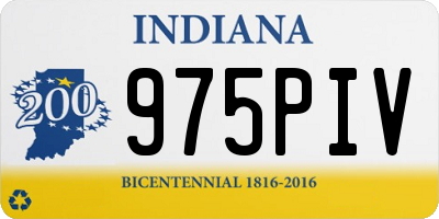 IN license plate 975PIV