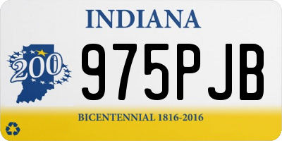 IN license plate 975PJB