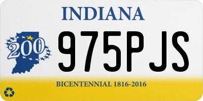 IN license plate 975PJS