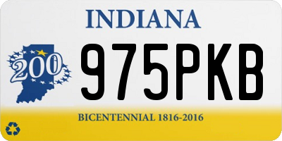 IN license plate 975PKB