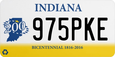 IN license plate 975PKE