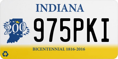 IN license plate 975PKI