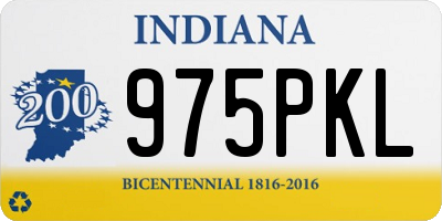 IN license plate 975PKL